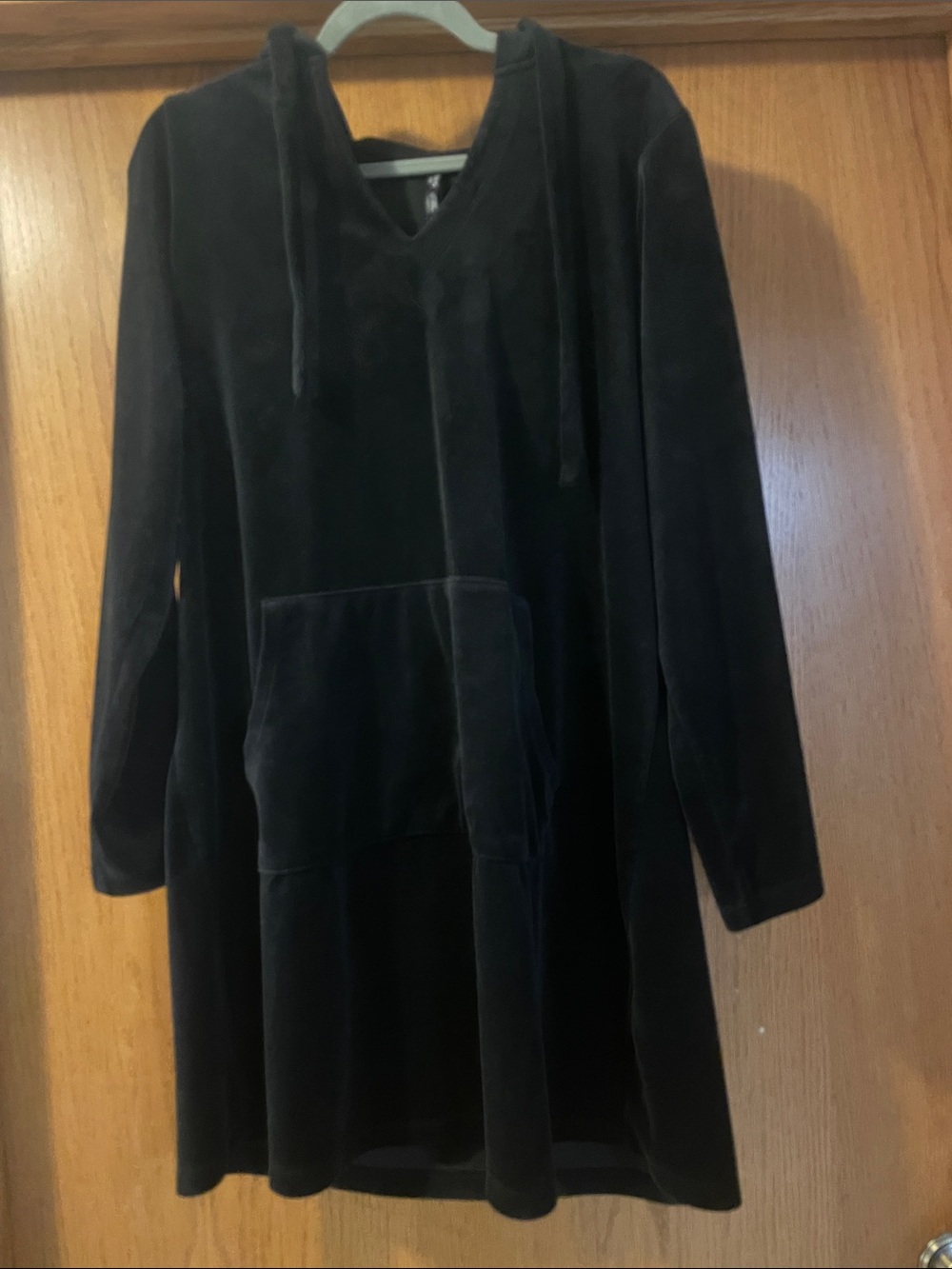torrid Black Velour Hooded Sleep Dress L18